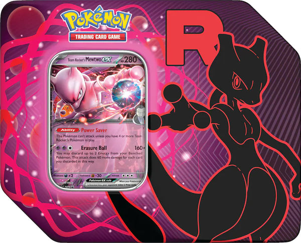 (Sealed) Team Rocket Tin (Team Rocket's Mewtwo EX)