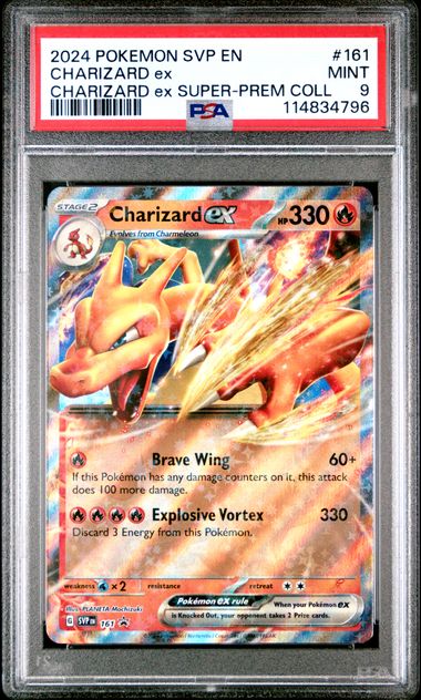 PSA Mint 9 - Charizard EX - Super-Prem Coll