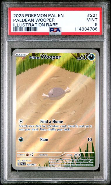 PSA Mint 9 - Paldean Wooper - Illustration Rare