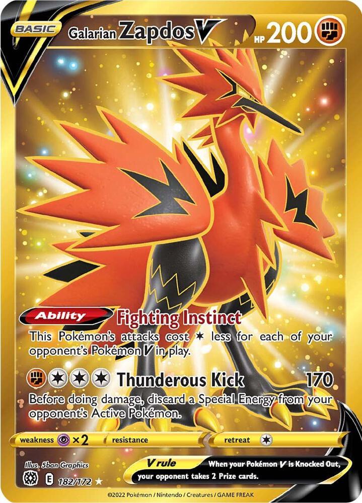 Galarian Zapdos V (Secret) - SWSH09: Brilliant Stars (SWSH09)