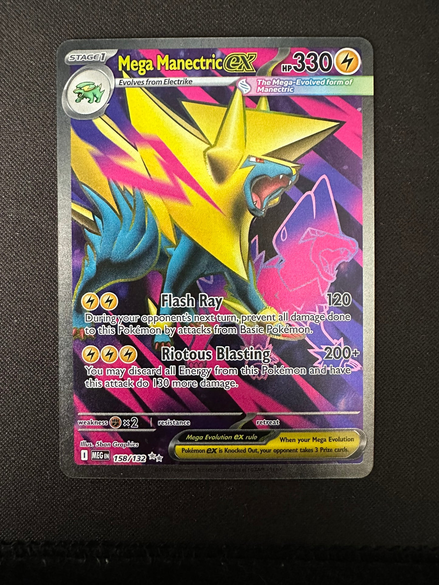 Mega Manectric ex - 158/132 - ME01: Mega Evolution (MEG)